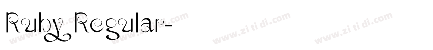 Ruby Regular字体转换 Ruby Regular字体转换